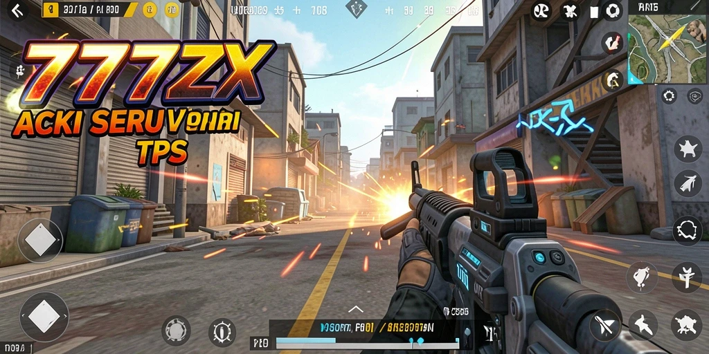 Tampilan gameplay seru dari 777ZX saat pertempuran TPS.