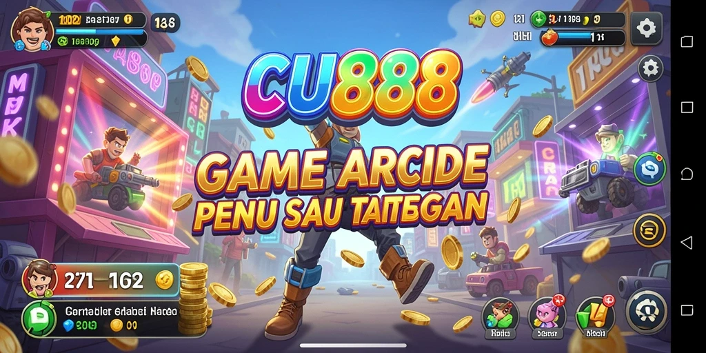 Tangkapan layar gameplay CU888 menampilkan serunya permainan Arcade.