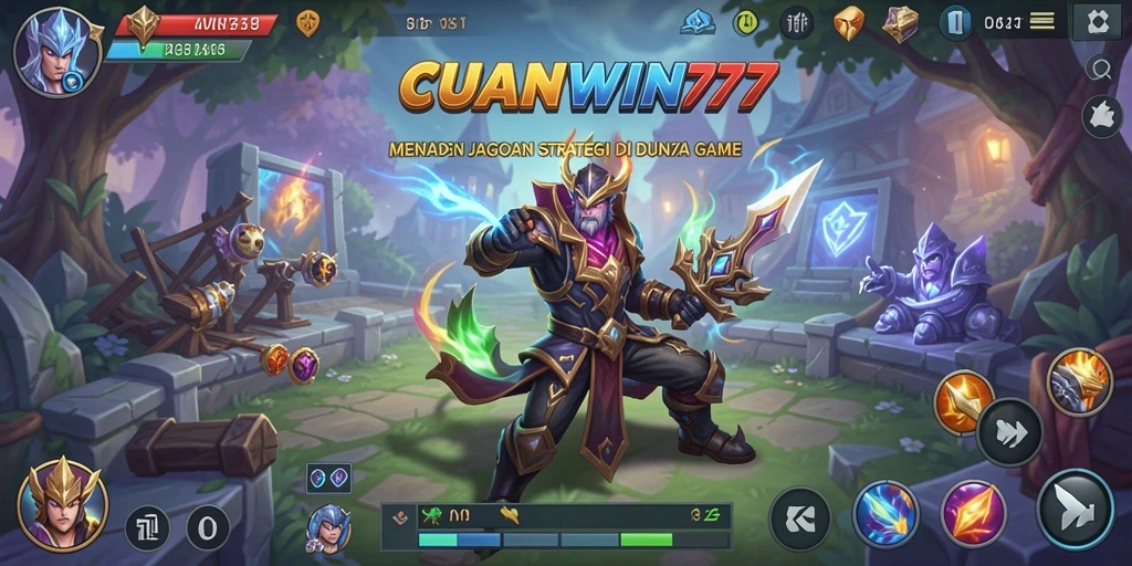 Screenshot gameplay menampilkan pertempuran strategis yang intens.