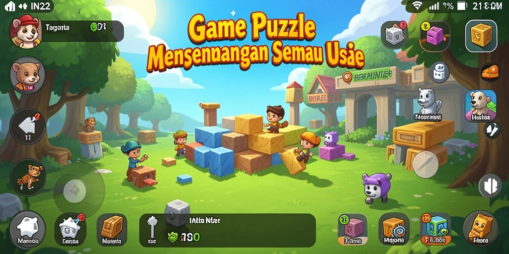 Tampilan gameplay IN22 yang menarik dan penuh tantangan Puzzle.