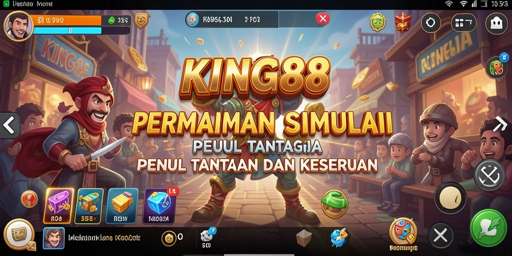 Tangkapan layar KING88 menampilkan aksi gameplay simulasi yang seru.