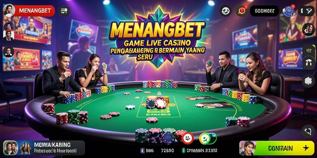 Tampilan gameplay Live Casino yang mengesankan di MENANGBET.