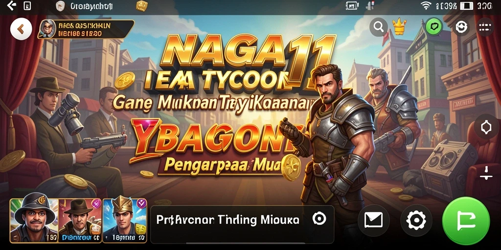 Tampilan gameplay NAGA11 yang menarik dengan elemen Tycoon.