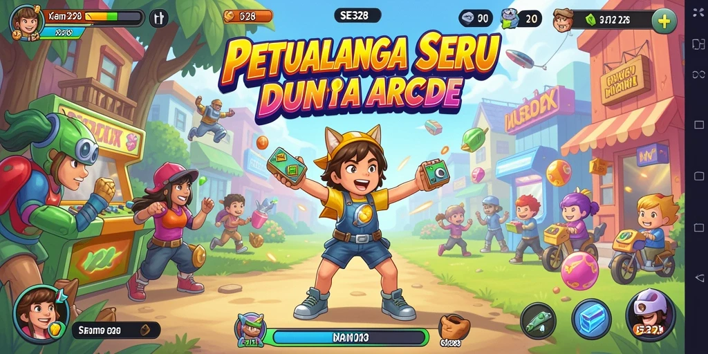 Tangkapan layar permainan arcade yang penuh aksi dan tantangan.