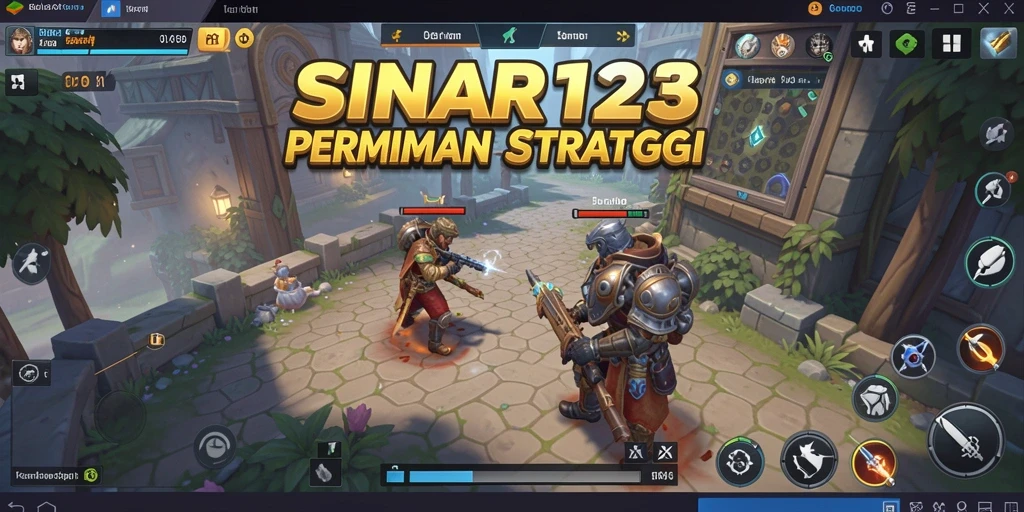Tangkapan layar gameplay SINAR123 yang menampilkan pertempuran strategi.