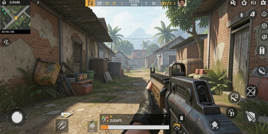 Tampilan gameplay menegangkan dari SUKA86 dengan aksi seru dan grafis ciamik.